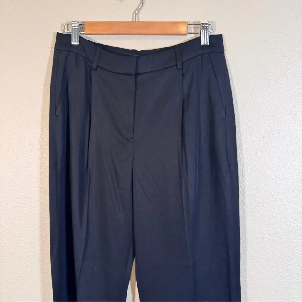 J Crew Black Straight Leg High Rise Trouser Dress Pants Womens 8 Preppy Office